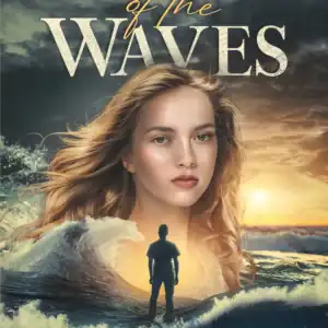 Lady of Waves book cover with a young woman and ocean waves.